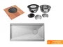Cuba Workstation Calha Úmida 84x44cm Inox De Sobrepor Completa (Outlet)