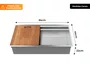 Cuba Workstation Calha Úmida 84x44cm Inox De Sobrepor Completa (Outlet)