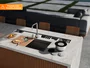 Cuba Workstation Calha Úmida 84x44cm Inox De Sobrepor Completa (Outlet)