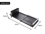 Escorredor de Louça Mini Calha Úmida Singulare 20x47x12,5cm com Porta Pratos - Porta Talheres e Extensor Multiuso