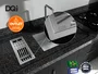 Escorredor Equipado DQI Linear Módulo Único 43cm Em Aço Inox Escovado (Outlet)