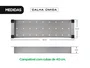 Escorredor de Alimentos Para Cuba 42x12x5 cm em Aço Inox Escovado