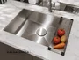 Escorredor de Alimentos Para Cuba 42x12x5 cm em Aço Inox Escovado