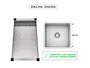 Escorredor Para Cuba 42x20x5 cm em Aço Inox Escovado Para Alimentos