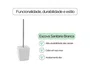 Escova Sanitária Branca com Suporte para Banheiro e Lavabo