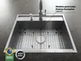 Grade Aramada Quadratta 60x37cm Em Aço Inox Eletropolido para Cuba Platino Exclusive