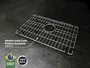 Grade Aramada Quadratta 60x37cm Em Aço Inox Eletropolido para Cuba Platino Exclusive