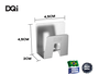 Kit 5un Do Suporte Multiuso DQI Com Fita Dupla-Face Em Aço Inox Escovado