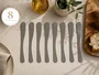 Kit 8 Espátulas para Manteiga, Geleias e Patês em Aço Inox