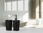 Conjunto Banheiro 2 Peças Preto com Dispenser e Porta Escova