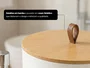 Kit Banheiro 6 Peças Elegance Branco com Detalhes em Bambu
