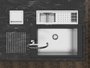 Kit Escorredor Sobrepor Calha Úmida Kitchen 3 Módulos 60cm