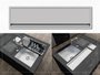 Kit Escorredor Sobrepor Calha Úmida Kitchen 3 Módulos 73,5cm CT