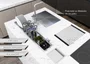 Kit Escorredor Sobrepor Calha Úmida Kitchen 4 Módulos 90cm PH 16,6cm