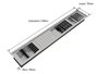 Kit Escorredor Sobrepor Calha Úmida Kitchen 5 Módulos 118cm