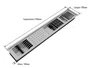 Kit Escorredor Sobrepor Calha Úmida Kitchen 5 Módulos 118cm