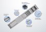 Kit Escorredor Sobrepor Calha Úmida Kitchen 5 Módulos 118cm PH29,1cm