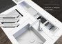 Kit Escorredor Sobrepor Calha Úmida Kitchen 5 Módulos 118cm PH29,1cm