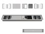 Kit Escorredor Sobrepor Calha Úmida Kitchen 5 Módulos 118cm TPE