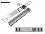 Kit Escorredor Sobrepor Calha Úmida Kitchen 5 Módulos 118cm TPE