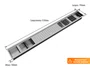 Escorredor Embutido Calha Úmida Completa Kitchen 6 Módulos 153cm PH 13cm (Outlet)