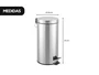 Lixeira Inox 20L com Pedal e Cesto Interno para Cozinha e Área Comum