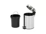 Lixeira Inox 3L com Pedal e Cesto Interno Banheiro e Cozinha
