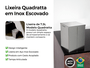 Lixeira Inox Quadratta 7,5l Calha Úmida Com Tampa Articulada Escovada