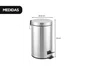 Lixeira Inox 8L com Pedal e Cesto Interno para Cozinha e Escritório