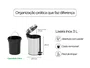 Lixeira Inox 3L com Pedal e Cesto Interno Banheiro e Cozinha