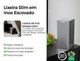 Lixeira Inox Slim 6,5l Calha Úmida Com Tampa Articulada Escovada