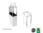 Lixeira Inox Slim 6,5l Calha Úmida Com Tampa Articulada Escovada