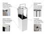 Lixeira Inox Slim 6,5l Calha Úmida Com Tampa Articulada Escovada