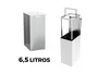 Lixeira Inox Slim 6,5l Calha Úmida Com Tampa Articulada Escovada