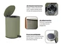 Lixeira Metal Linius Serenity 5L Cor Verde Sage e Pedal Com Amortecimento