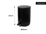 Lixeira Metal Linius Essence 5l Preta Pedal Com Amortecedor