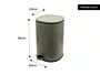 Lixeira Metal Linius Serenity 5L Cor Verde Sage e Pedal Com Amortecimento