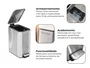 Lixeira Linius Inox Escovado 5L Pedal e Tampa com Amortecimento