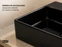 Cuba de Sobrepor para Banheiro Cerâmica Preta 52x36cm com Furação para Torneira