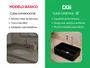 Cuba Pia 40x30 Cerâmica de Apoio para Banheiro Lavabo Preta