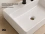 Cuba de Sobrepor para Banheiro Lavabo Cerâmica Branca 52x36cm com Furação para Torneira