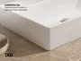 Cuba de Sobrepor para Banheiro Lavabo Cerâmica Branca 52x36cm com Furação para Torneira