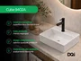 Cuba de Sobrepor para Banheiro Lavabo Cerâmica Branca 52x36cm com Furação para Torneira