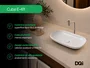 Cuba de Apoio para Banheiro Lavabo Retangular Cerâmica Branca Fosca 65x41cm