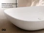 Cuba de Apoio para Banheiro Lavabo Retangular Cerâmica Branca Fosca 65x41cm