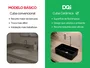 Cuba Pia 48x37 Cerâmica de Apoio para Banheiro Lavabo Preta