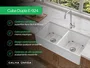Cuba Dupla em Cerâmica Branca para Cozinha 83,8x45,7cm com Acessórios
