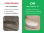 Cuba Pia Cerâmica Branca 51x39 de Apoio para Banheiro Lavabo Formato Orgânico