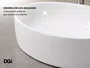 Cuba Pia Cerâmica Branca 51x39 de Apoio para Banheiro Lavabo Formato Orgânico