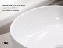 Cuba Pia Cerâmica Branca 51x39 de Apoio para Banheiro Lavabo Formato Orgânico